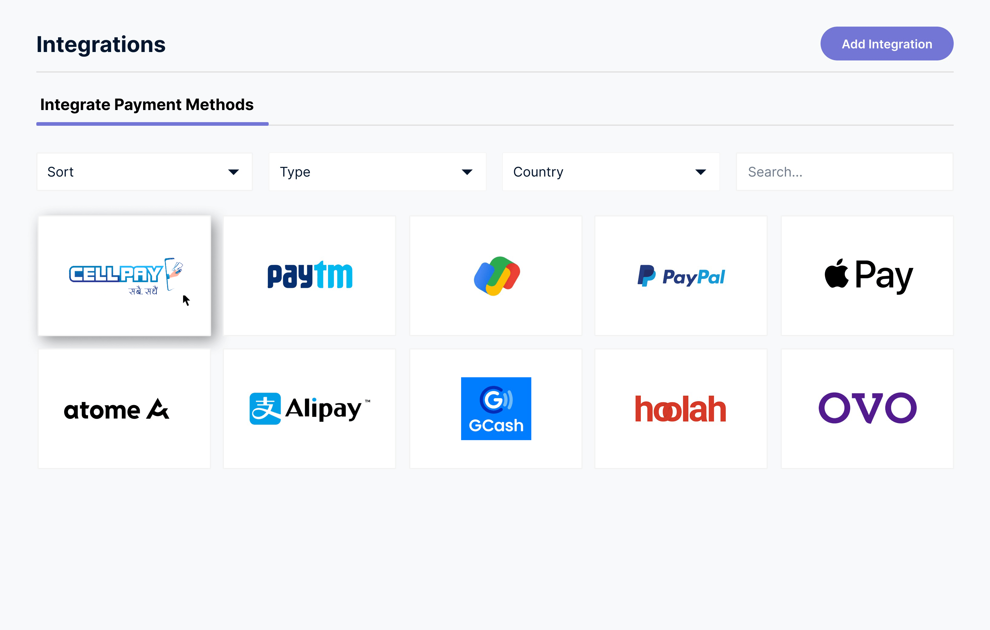 Integrate With cellpay Payment Method Nocode integration